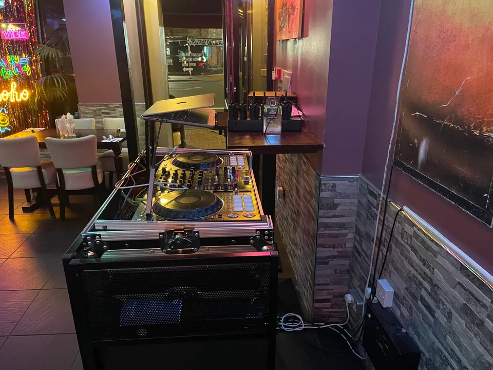 DJ decks inside Wazobia